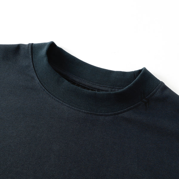 SLOWDOWN 3D Embroidery Dark Grey Blue Tee