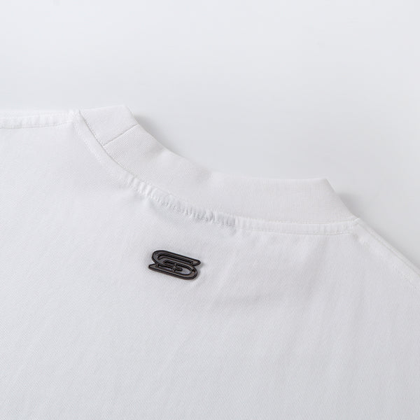 SLOWDOWN 3D Embroidery White Tee