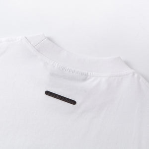 SLOWDOWN Qixi Exclusive 3D Heart Beaded & Rhinestone Embellished White Tee