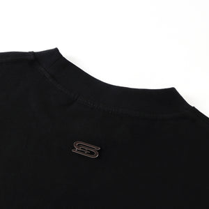 SLOWDOWN Surfing Towel Embroidery Black Tee