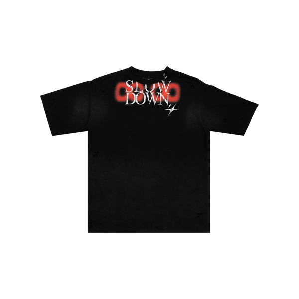 SLOWDOWN Baby Bib Distress Tee