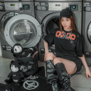 SLOWDOWN Baby Bib Distress Tee