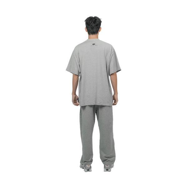 SLOWDOWN Line Embroidered Tee Grey