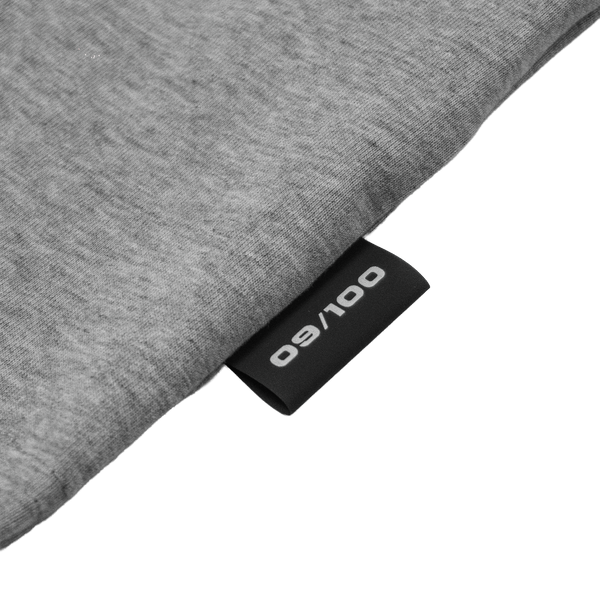 SLOWDOWN Line Embroidered Tee Grey