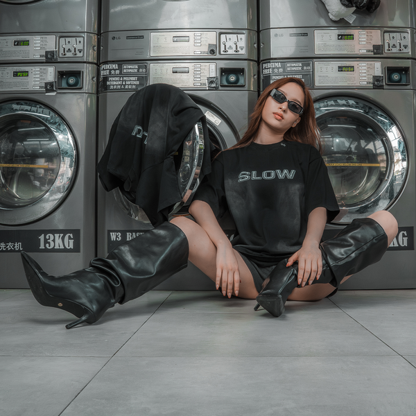 SLOWDOWN "SLOW" Metal Tee