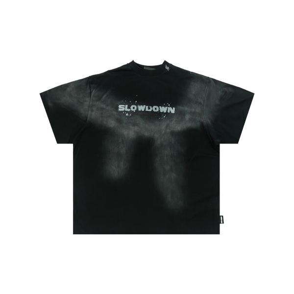 SLOWDOWN Washed Ink Splash Tee