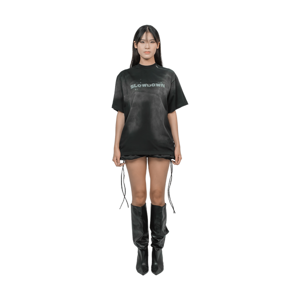 SLOWDOWN Washed Ink Splash Tee
