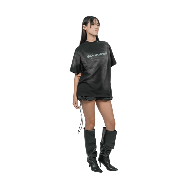 SLOWDOWN Washed Ink Splash Tee