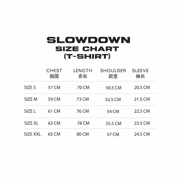 SLOWDOWN Airplane Embroidery Black Tee