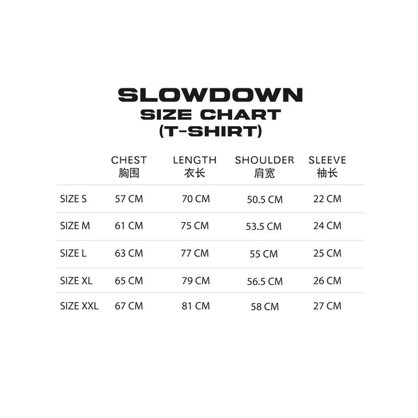 SLOWDOWN 3D Embroidery White Tee