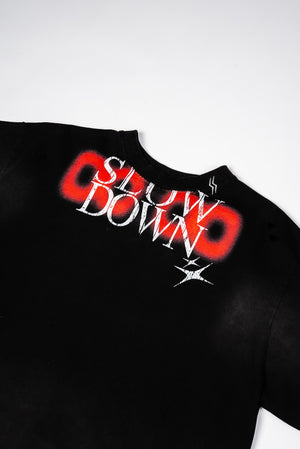 SLOWDOWN Baby Bib Distress Tee - Not For Sale