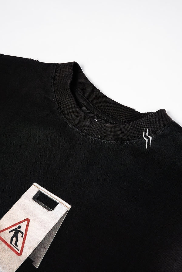 SLOWDOWN "CAUTION" Wet Floor Tee - Not For Sale